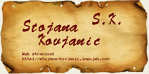 Stojana Kovjanić vizit kartica